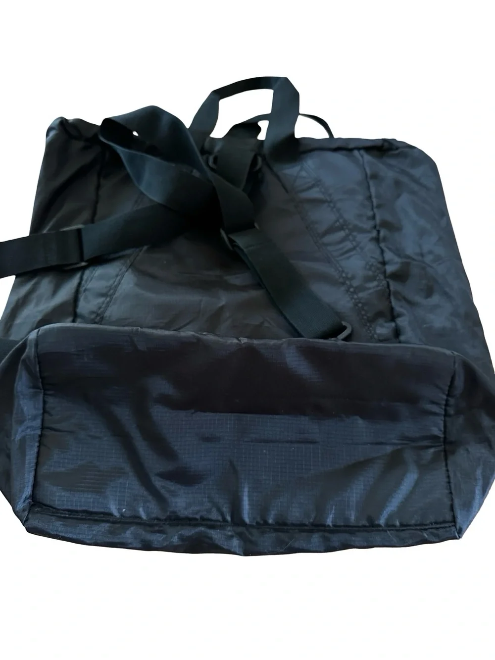 DULUTH TRADING CO Tote Bag Backpack Black Runegade Lightweight Packable Black